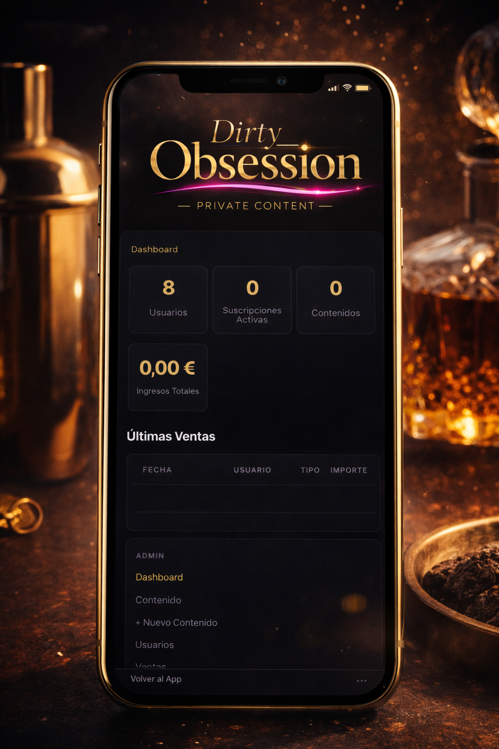 DirtyObsession - Plataforma de Control de Accesos